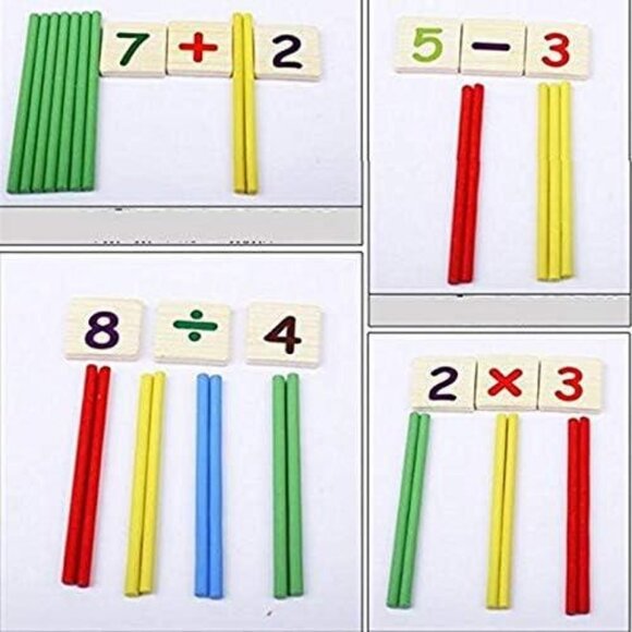 Montessori Baby Math Teaching Aids Multifunctional Math Operationtoy1Pack(8 Pcs) - Picture 4 of 9